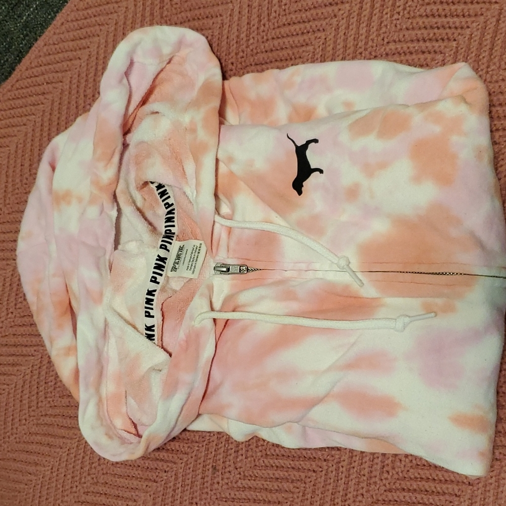 Victoria's Secret tye dye zip-up hoodie